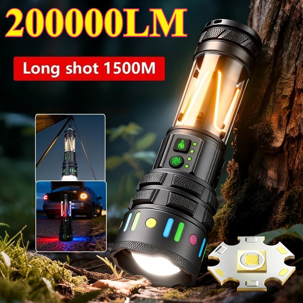 Outdoor Power Lights - Leistungsstarke Ultra-Helle LED-Taschenlampe Typ-C Schnell Aufladbare