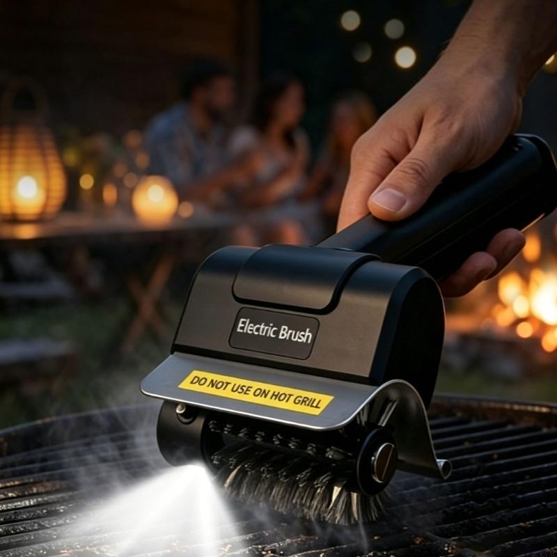 Outdoor Power Brush - mAh batteriebetriebener Grillschrubber, elektrische Grillbürste für