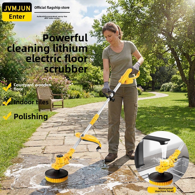 Outdoor Power Brush - YFY Elektrische Reinigungsbürste Handgeführte Lithium-Batterie-Bürste Boden-