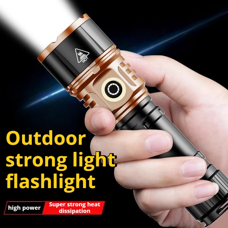 Outdoor Power Lights - Starke LED-Taschenlampe mit Hoher Leistung, Typ-C-Ladung,