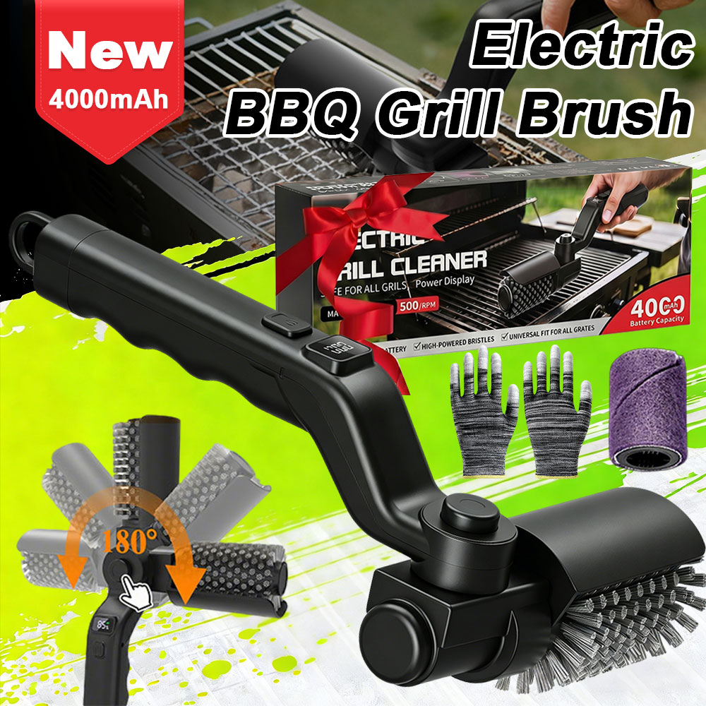 Outdoor Power Brush - Elektrische Grillbürste, Reinigungsbürste für BBQ, kabellos,
