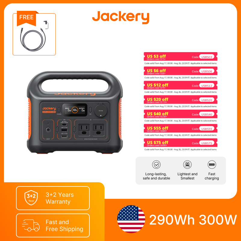 Power Outdoor Jackery - Jackery Tragbare Powerstation Explorer 300 Neu